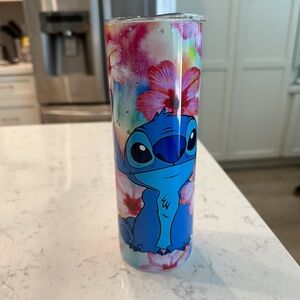Disney Stitch Floral Stainless Steel Sublimated Insulated 20oz Tumbler